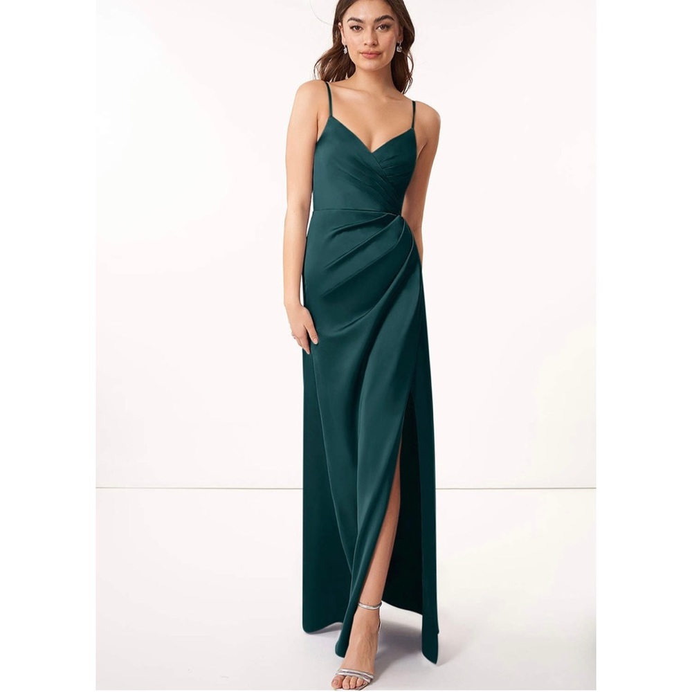 Azazie Maci Stretch Satin Dress